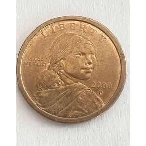 2000 P SACAGAWEA ONE DOLLAR US LIBERTY GOLD COLOR COIN Rare